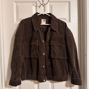SO Chocolate Brown Corduroy Jacket